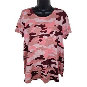 Roamans Nwot camo keyhole tunic top size 12